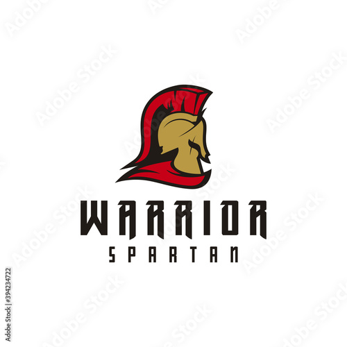 Sparta Logo, Spartan Helmet Logo design vector