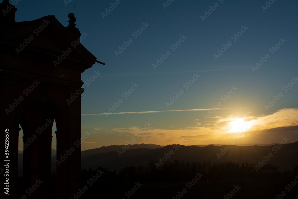 sanctuary of San Luca during sunset