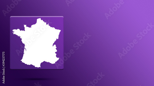 France map on platform. Territorial boundaries 3d render
