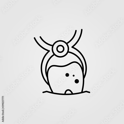 Tooth extraction icon, Dental removing symbol for your web site , logo, app, UI design.