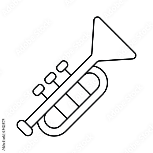 Christmas icon for trumpet and musical