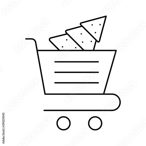 Christmas icon for trolly and cart