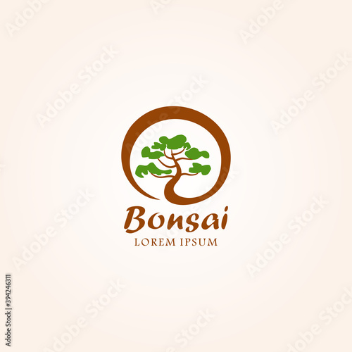 Illustration vector graphic of Bonsai logo. Design inspiration. Fit to your Business, community, etc