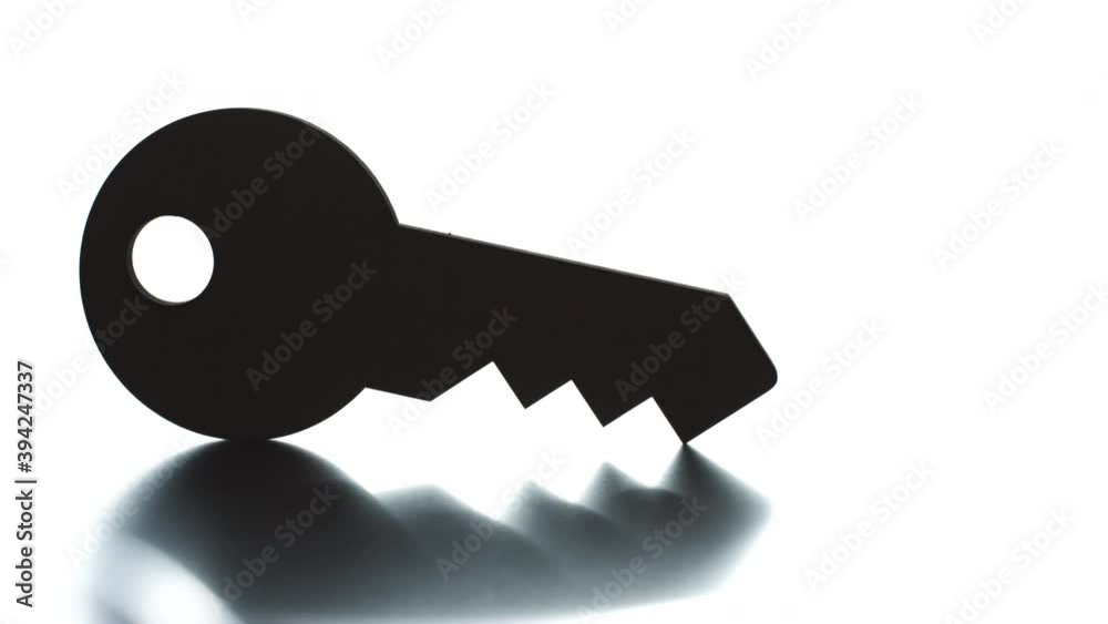 Putting key black icon on light background Putting key black icon on light background