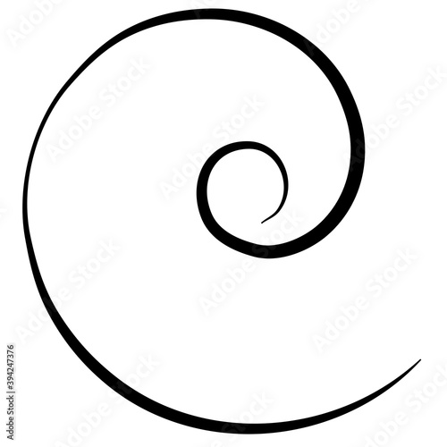Curlicue, Loop shapes, elements vector illustration
