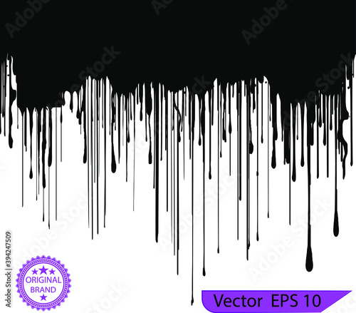 Dripping paint drips background. Excellent drips illustration. Collection of dripping paints.	
