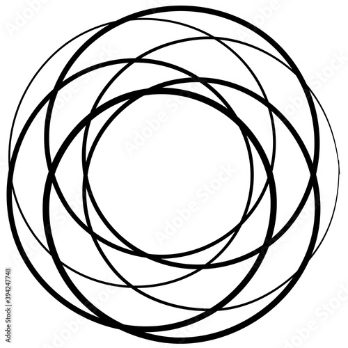 Curlicue, Loop shapes, elements vector illustration