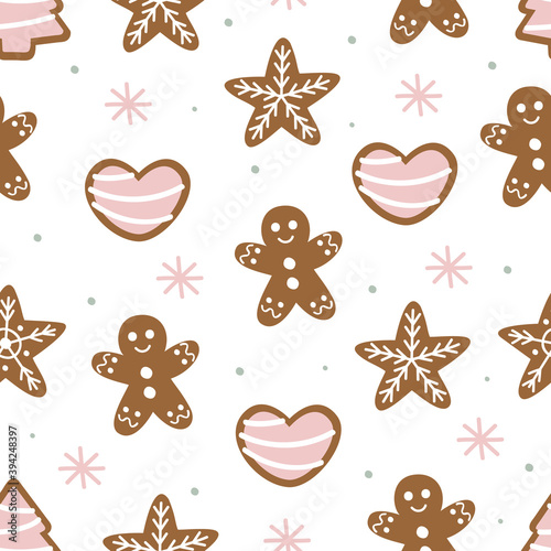 seamless pattern with Сhristmas gingerbread