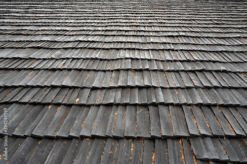 Old wooden roof, Gonta. Abstract background