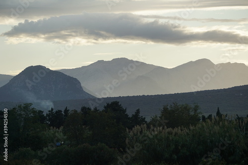 sunset in the mountains