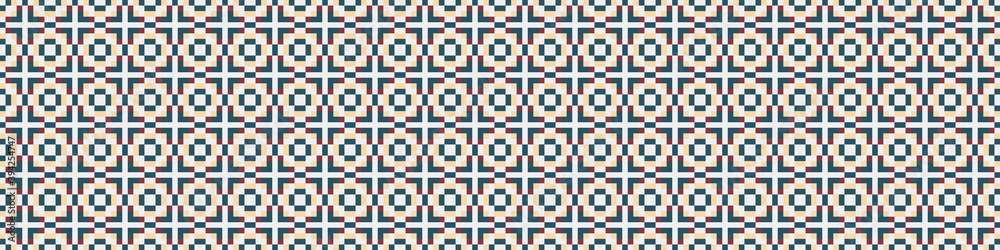 Fototapeta premium Abstract Cross Pattern Dots Logo generative computational art illustration