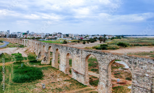 Kamares aqueduct in Larnaca, Cyprus