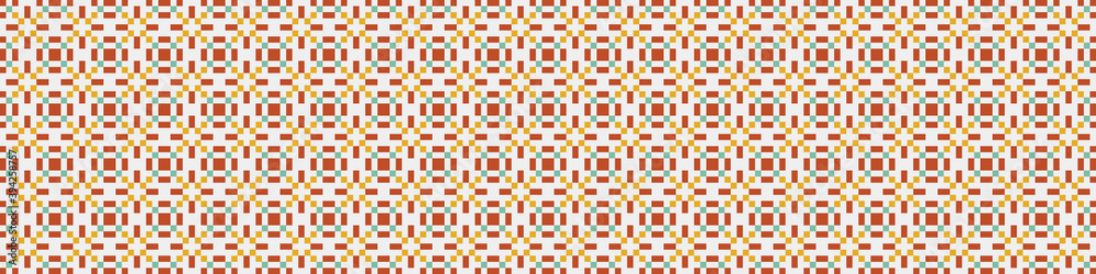 Fototapeta premium Abstract Cross Pattern Dots Logo generative computational art illustration