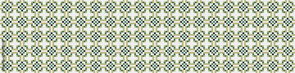 Fototapeta premium Abstract Cross Pattern Dots Logo generative computational art illustration