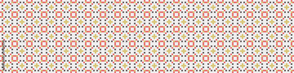 Fototapeta premium Abstract Cross Pattern Dots Logo generative computational art illustration