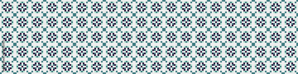 Fototapeta premium Abstract Cross Pattern Dots Logo generative computational art illustration