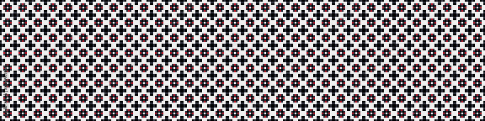 Fototapeta premium Abstract Cross Pattern Dots generative computational art illustration
