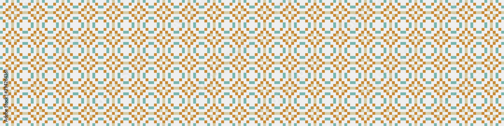 Fototapeta premium Abstract Cross Pattern Dots generative computational art illustration