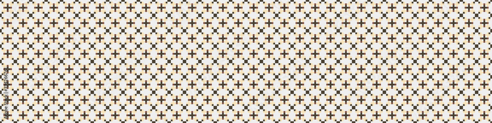 Fototapeta premium Abstract Cross Pattern Dots Logo generative computational art illustration