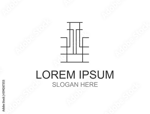 The logo is an arrangement of lines in steel construction