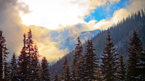 Fototapeta Naklejka Na Ścianę i Meble -  Zimowy dzień w górach, Tatry, Polska