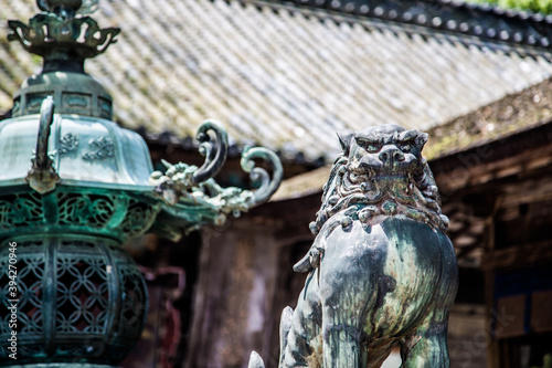 Statues of komainu (guardian dogs) built at Konpira Shrine in Kagawa Prefecture_01 photo