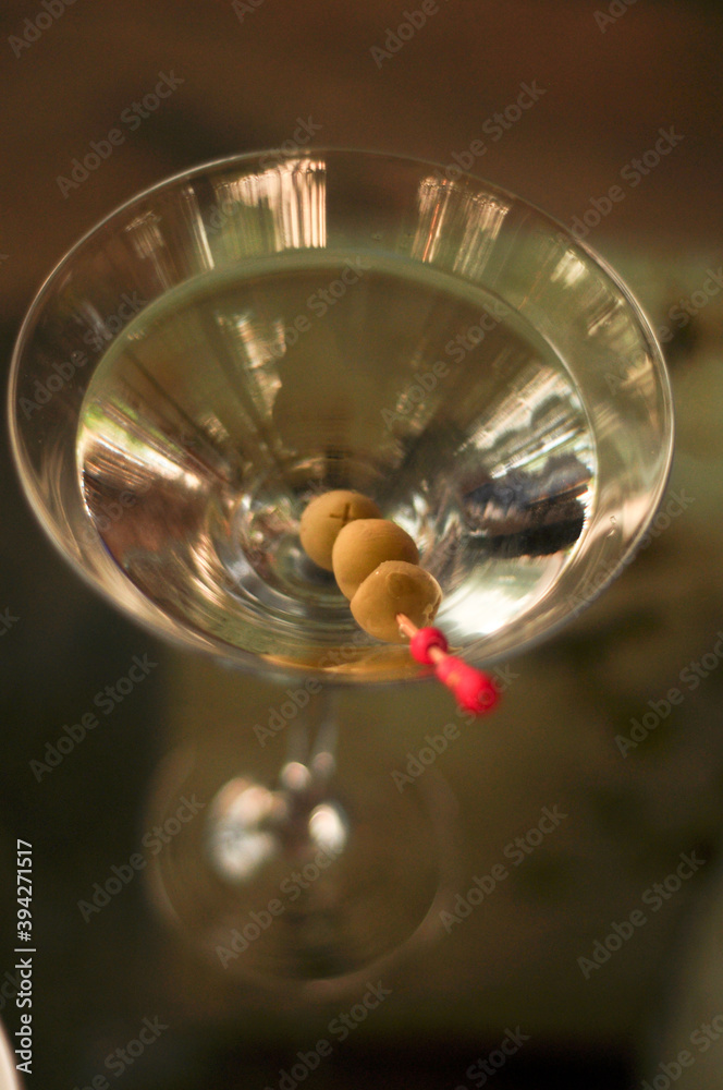 Close up of a Dry Martini