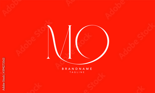 Alphabet letters Initials Monogram logo MO, OM, M and O photo