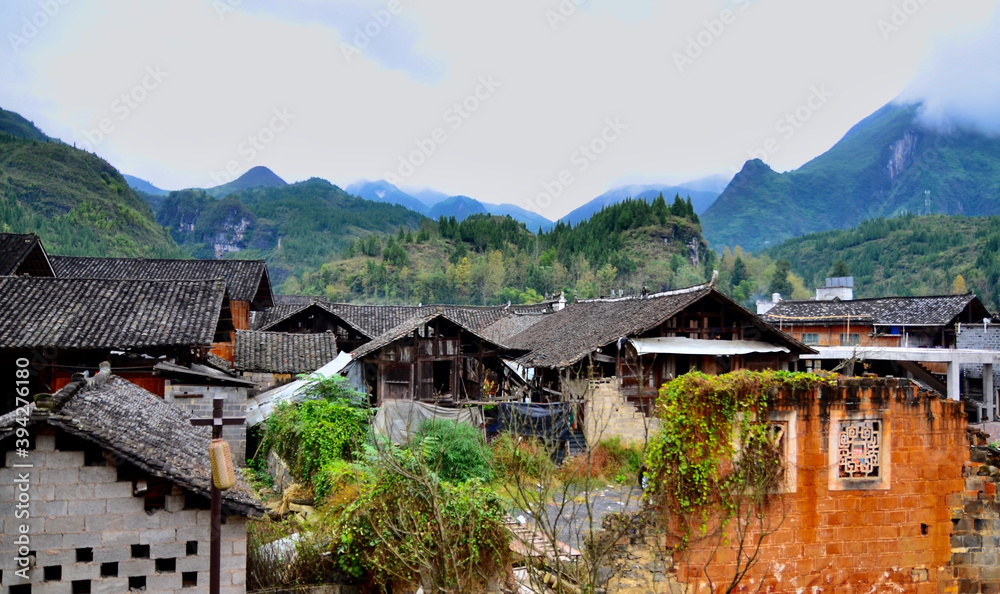 Ancient quiet countryside, Yunshe village, Tongren, Guizhou, China