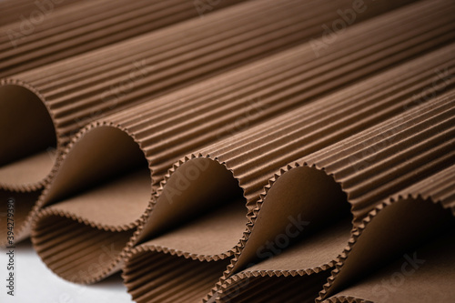 folded into a ring corrugated cardboard