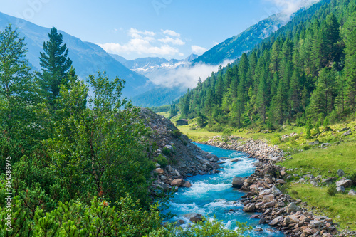 The Krimmler Ache river in the High Tauern National Park, Austria