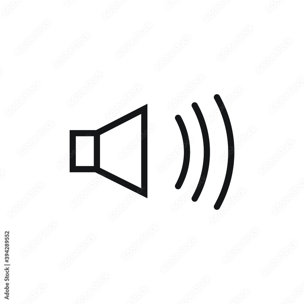 Icon vector graphic of audio sound, good for template web Icon vector graphic of audio sound, good for template web
