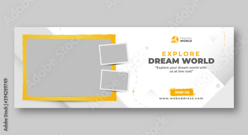 Travel social media facebook cover web banner
