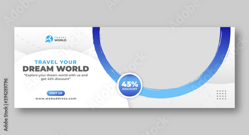 Travel social media facebook cover web banner