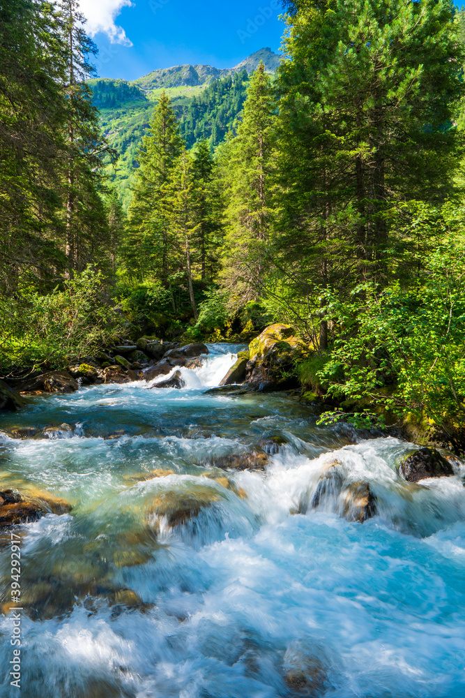 Walking through the gerlos Canyon in the Zillertaler Alps, Stans in Tyrol, Alps, Tyrol, Austria, Europe Walking through the gerlos Canyon in the Zillertaler Alps, Stans in Tyrol, Alps, Tyrol, Austria, Europe