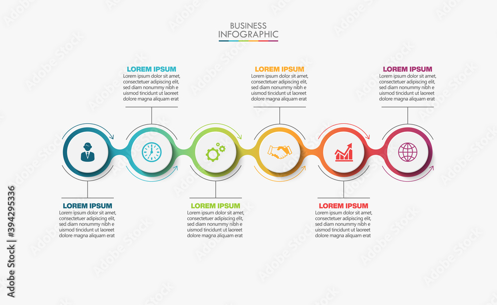 Fototapeta premium Business data visualization. timeline infographic icons designed for abstract background template milestone element modern diagram process technology digital marketing data presentation chart Vector