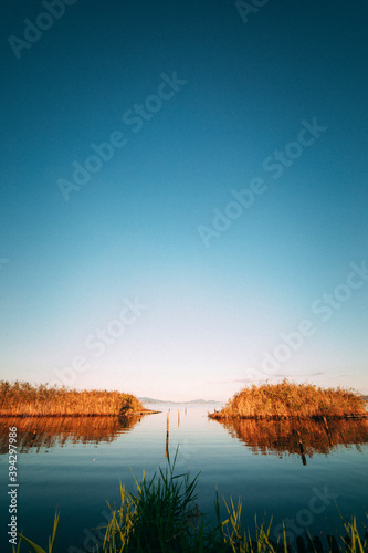 Lake Shinji at sunset 