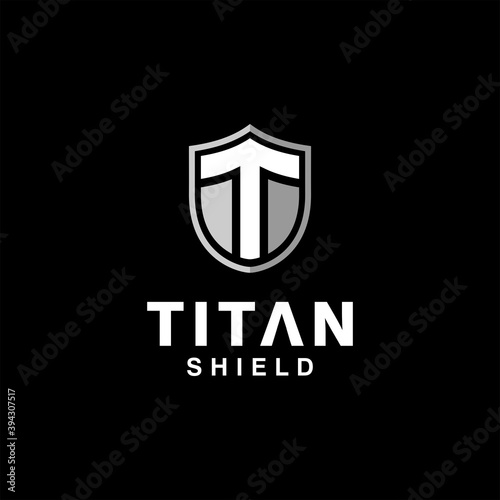 Letter T Titan Shield  Logo