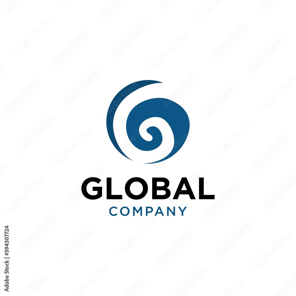 Letter G Global Logo Design Vector
