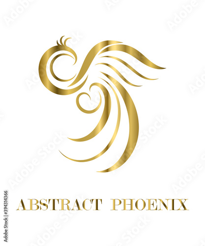 The abstract vector image of a Phoenix is suitable for making logos or decorations.