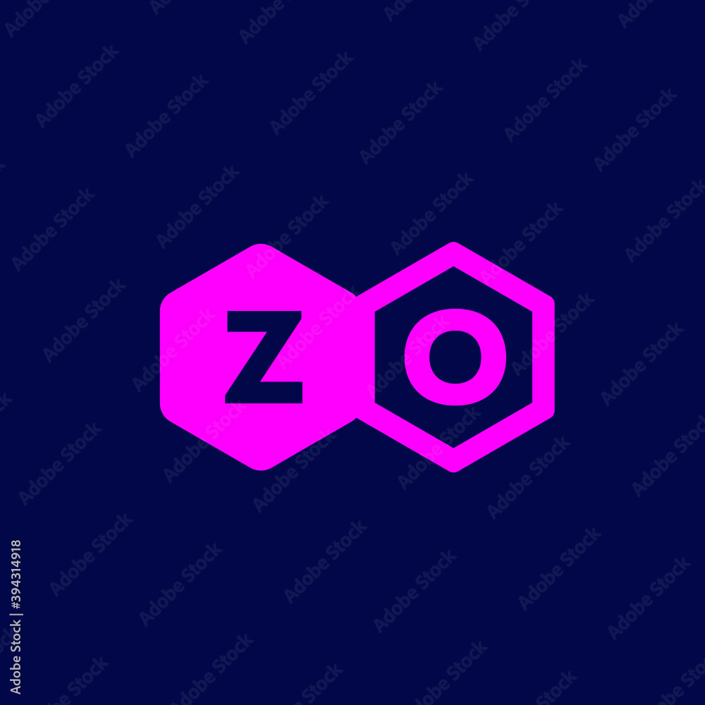 ZO Letter Initial Logo and Icon for Business Branding and Website Editable Vector and Website Favicon Design Unique Modern Logo Version - obrazy, fototapety, plakaty 