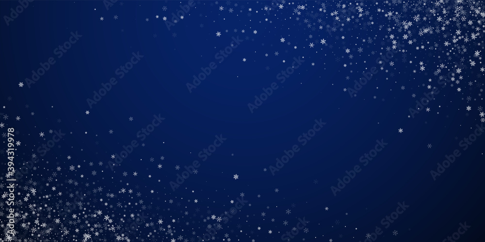 Obraz premium Beautiful snowfall Christmas background. Subtle fl