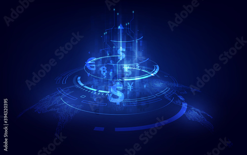 Money transfer. Global Currency. Stock Exchange.