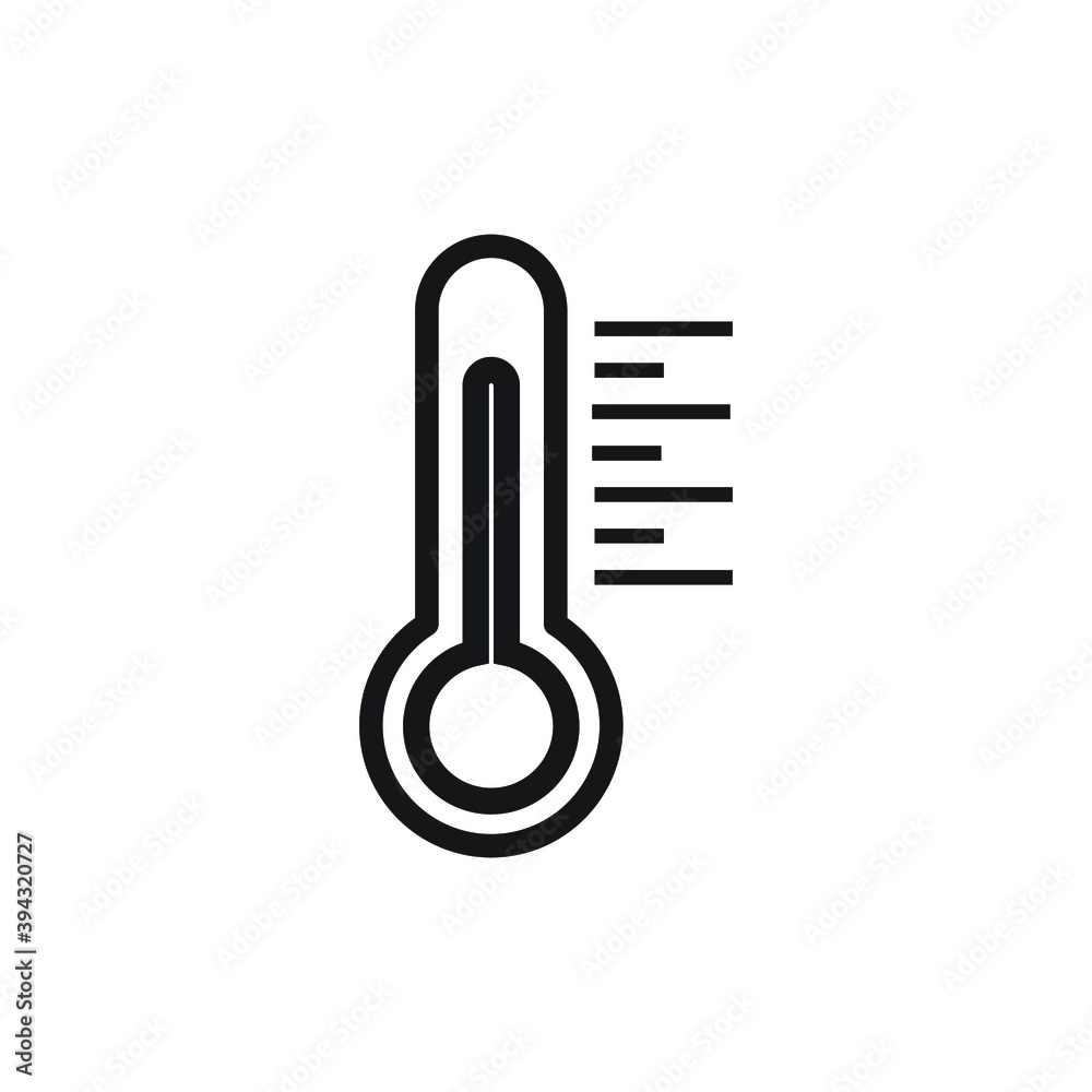 Icon vector graphic of thermometer, good for template symbol