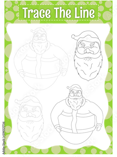 Trace the line with santa clause.
