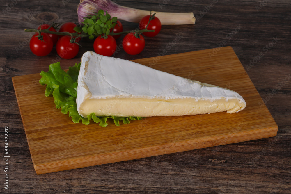 Brie cheese triangle served salad Brie cheese triangle served salad