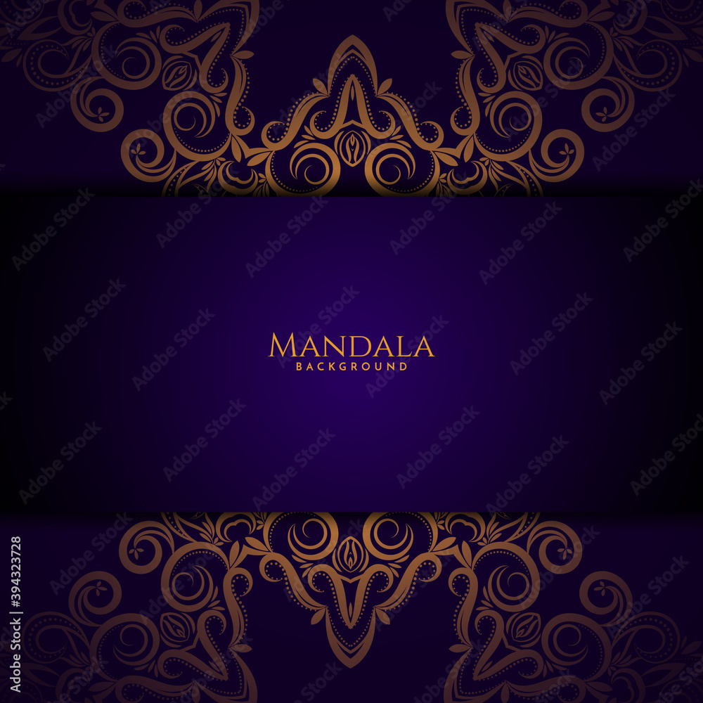 luxury mandala gold color with stylish background