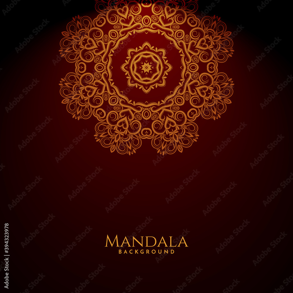 luxury mandala gold color with stylish background