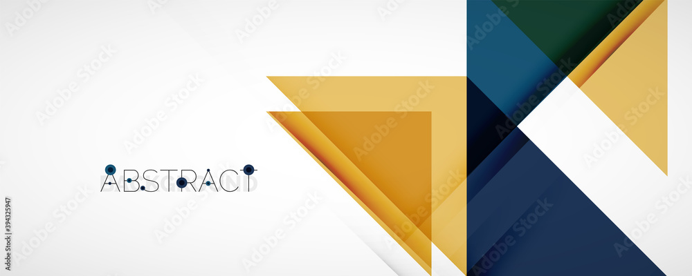 Set of vector triangle geometric backgrounds. Vector illustration for covers, banners, flyers and posters and other designs
