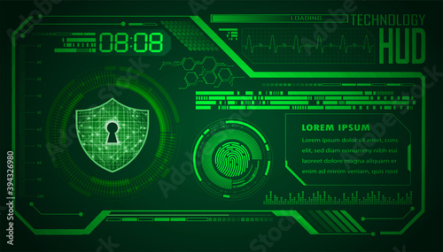 binary circuit board future technology, hud cyber security concept background, 
